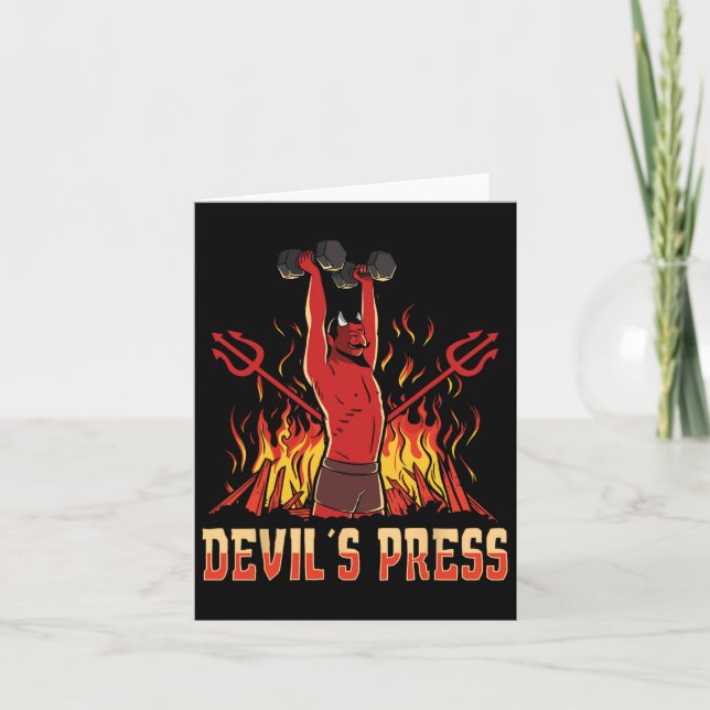 Satan Devil's Press Bodybuilding  Card (Front)
