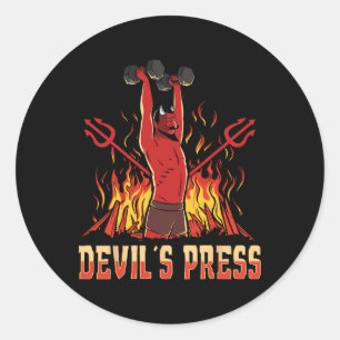 Satan Devil's Press Bodybuilding  Classic Round Sticker