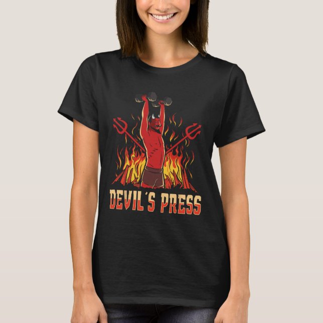 Satan Devil's Press Bodybuilding  T-Shirt (Front)