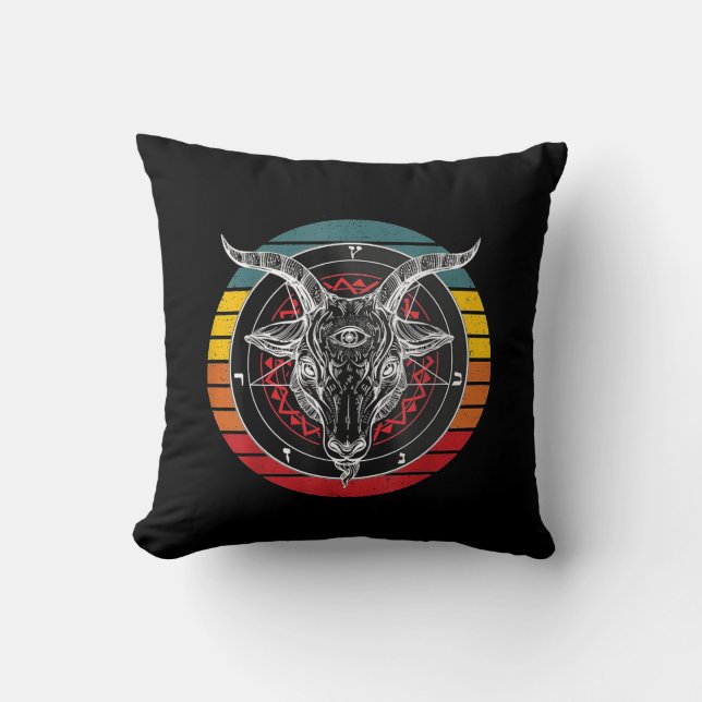 Satan Goat, Goat Gift Cushion (Front)