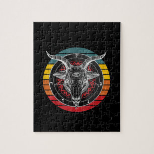Satan Goat, Goat Gift Jigsaw Puzzle