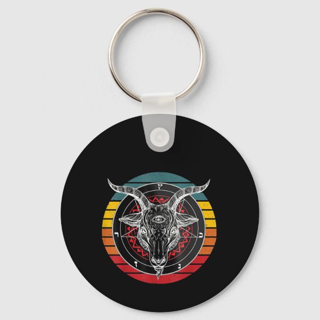 Satan Goat, Goat Gift Key Ring (Front)