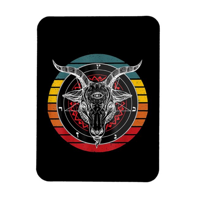 Satan Goat, Goat Gift Magnet (Vertical)