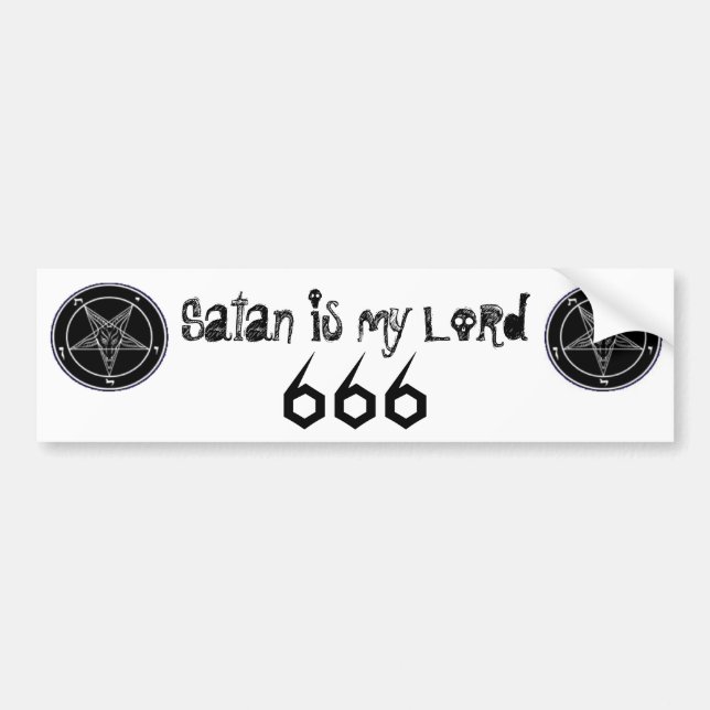 satan is lord bumper sticker (Front)
