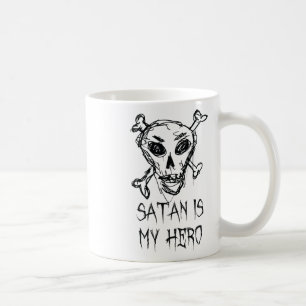 Satan Is My Hero Halloween Costume Word Design  Coffee Mug