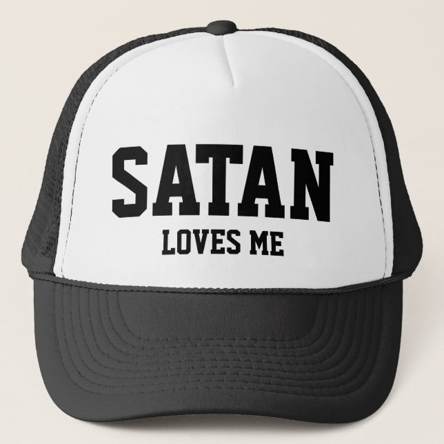 Satan loves me - Cap - Truckercap - Snapback (Front)