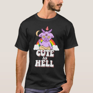 Satan Unicorn Goat Cute As Hell T-Shirt