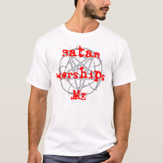 satan worships me t-shirt