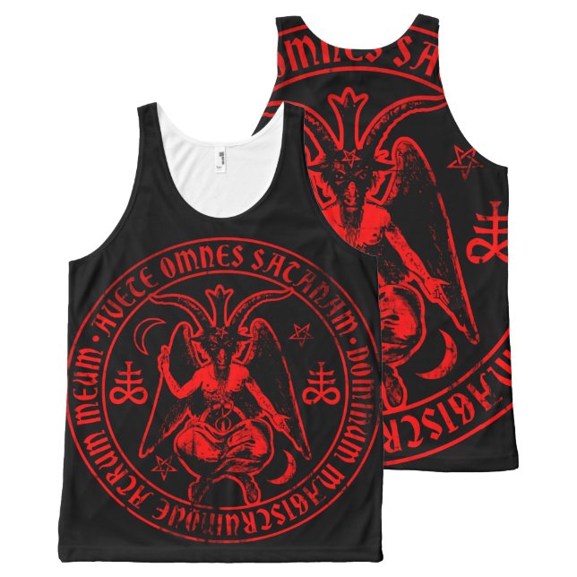 SATANIC BAPHOMET All-Over PRINT SINGLET (Front and Back)