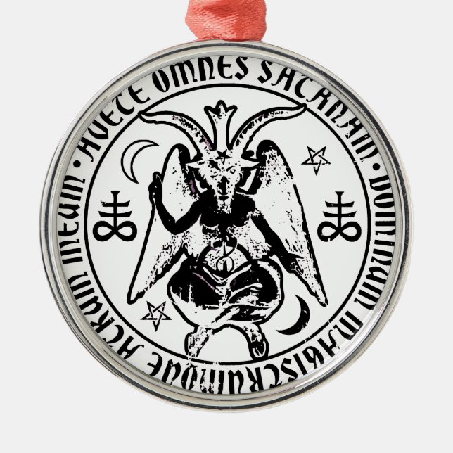 Satanic Baphomet Metal Tree Decoration (Front)
