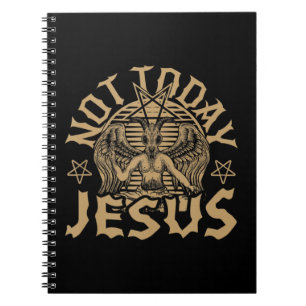 Satanic Baphomet Satan Not Today Jesus Tank TopIf  Notebook