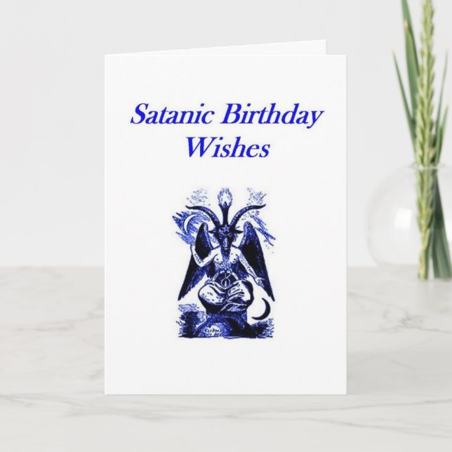 Satanic/Demonolatry Birthday Card (Front)