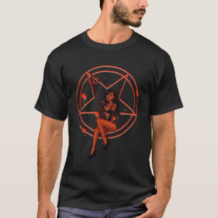 Satanic Devil Doll Scary Pentagram Occultism T-Shirt