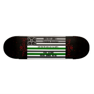 satanic flag, brazenbull, brazenbull, blood, blood skateboard