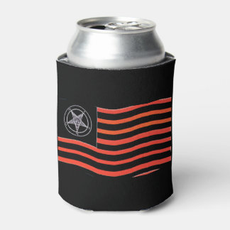 Satanic Flag Can Cooler