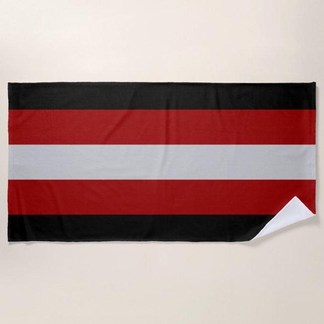 Satanic Flag (Satanism) Beach Towel (Front)