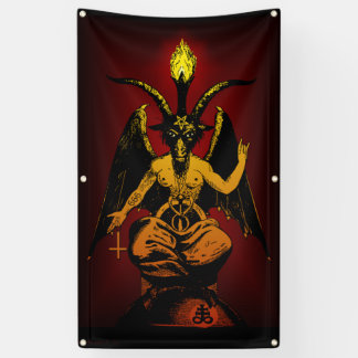 Satanic Goat 3'x5' Banner - Outdoor Quality