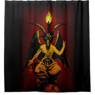 Satanic Goat HUGE 6'x6' Tapestry Shower Curtain