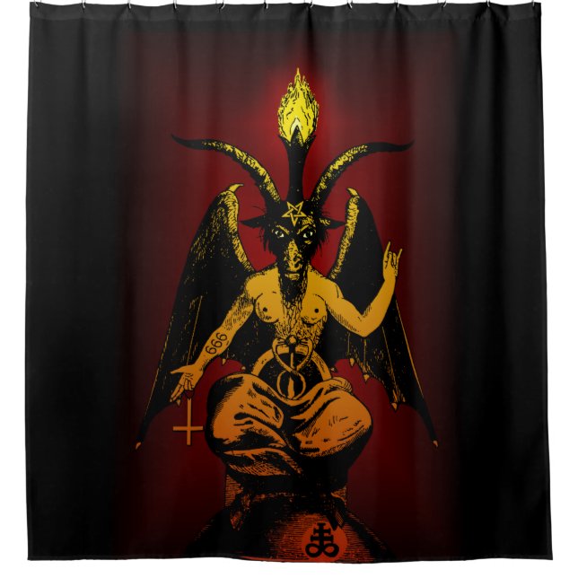 Satanic Goat HUGE 6'x6' Tapestry Shower Curtain (Front)