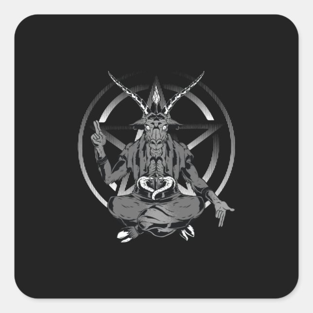 Satanic Goat Square Sticker (Front)