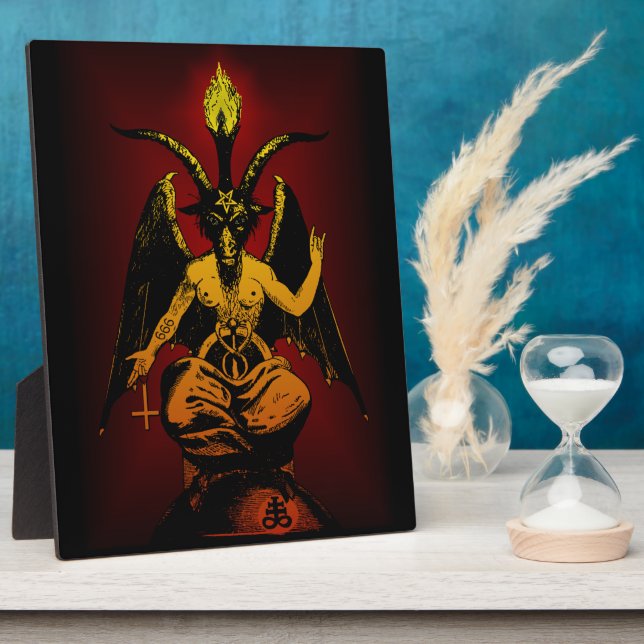 Satanic Goat stand-up plaque 8x10 (Side)