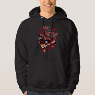 Satanic Hail Skatin Rollerskating Roller Skater Ro Hoodie