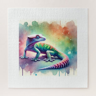 satanic leaf tailed gecko 021024AREF102 - Watercol Jigsaw Puzzle