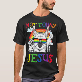 Satanic LGBQ Not oday Jesus Llama Cat Dog Gothic G T-Shirt