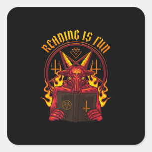 Satanic Pagan Goat Premium Square Sticker