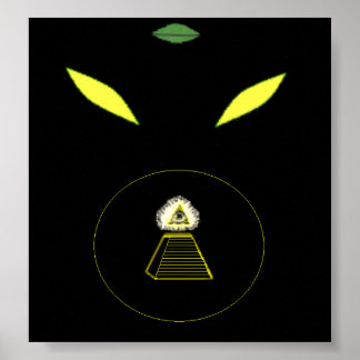 satanic black light poster