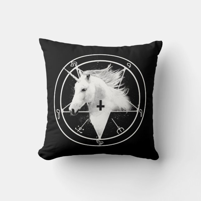 Satanic Unicorn Pillow (Front)