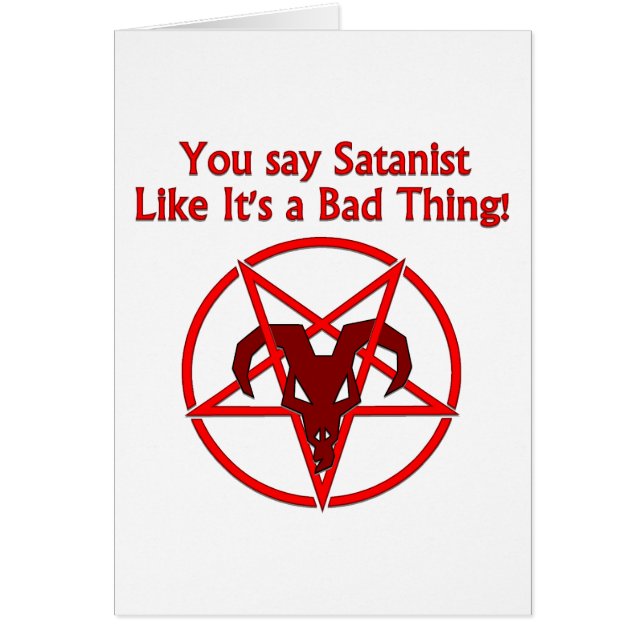 Satanist Bad Thing Dark Humour Goat Pentacle (Front)
