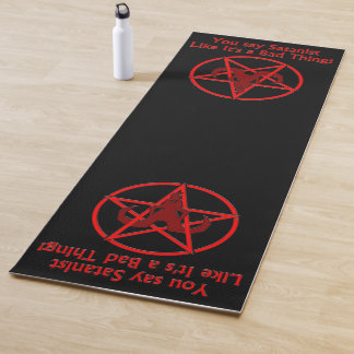 Satanist Bad Thing Dark Humour Goat Pentacle Yoga Mat