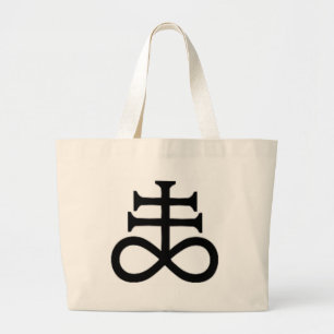SATAN'S CROSS LARGE TOTE BAG
