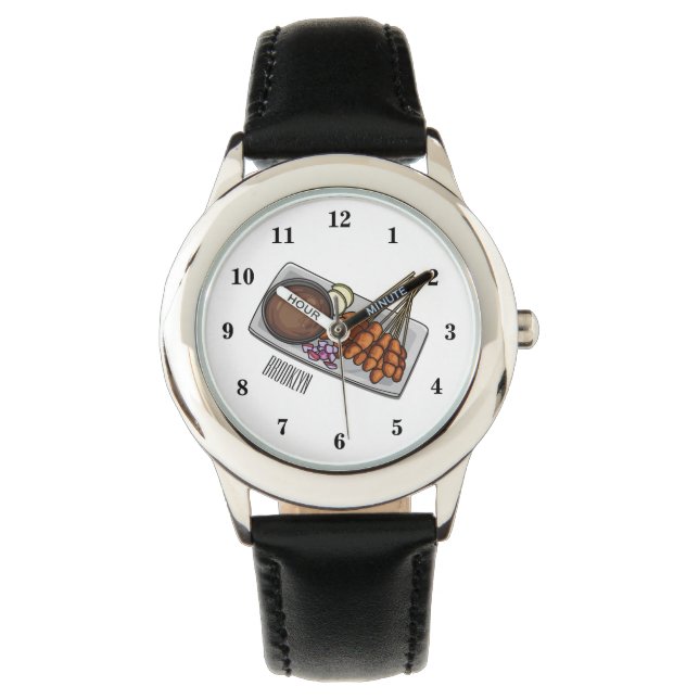 Satay cartoon illustration watch (Front)