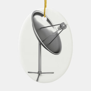 Satelite dish ceramic tree decoration