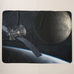 SATELLITE and MOON Sherpa Blanket