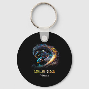 Satellite Beach Florida Surfing Surfboard Key Ring