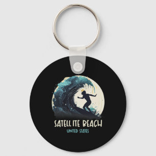 Satellite Beach United States Surfing Surfboard Key Ring
