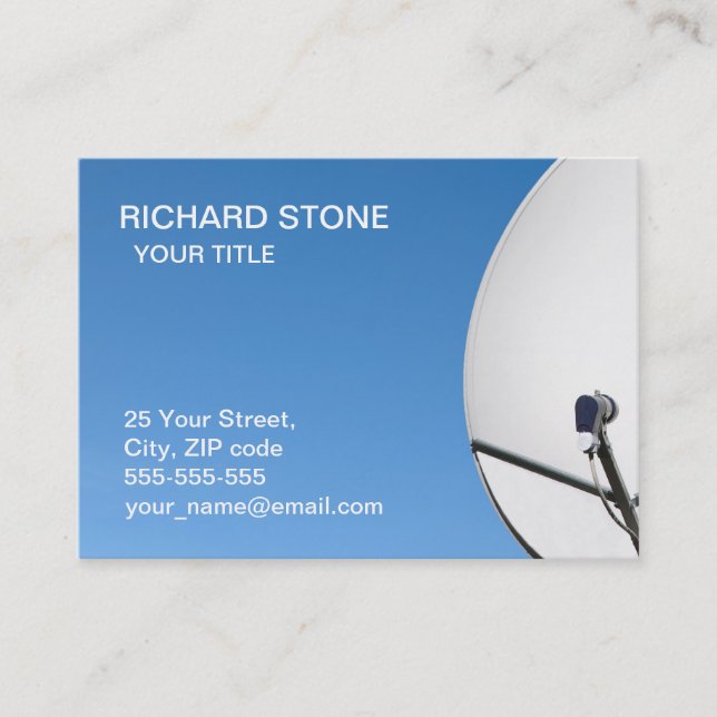 Satellite dish business card (Front)