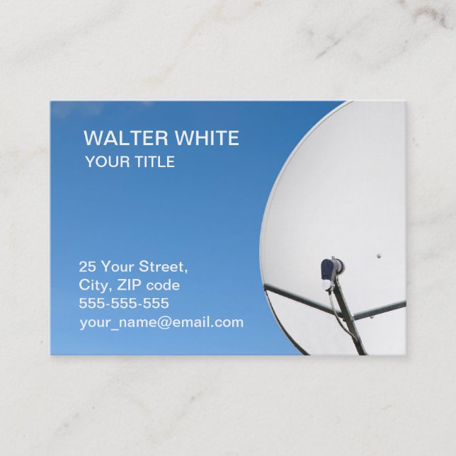 Satellite dish business card (Front)