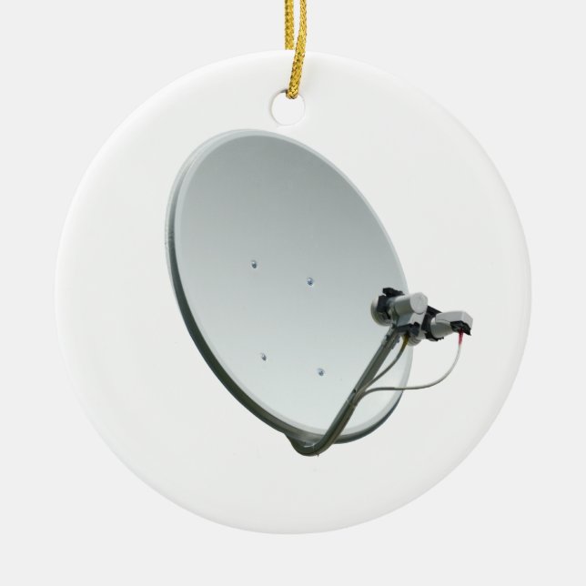 Satellite dish ceramic ornament (Front)