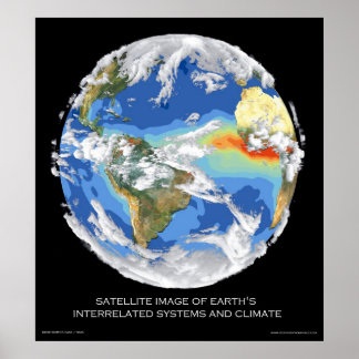 Satellite Image Earth's Systems and Climate Poster