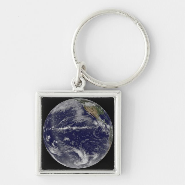 Satellite image of Earth Key Ring (Front)