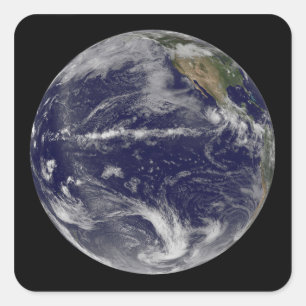 Satellite image of Earth Square Sticker