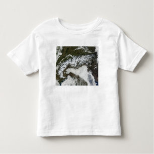 Satellite image of The Alps mountain range Toddler T-Shirt