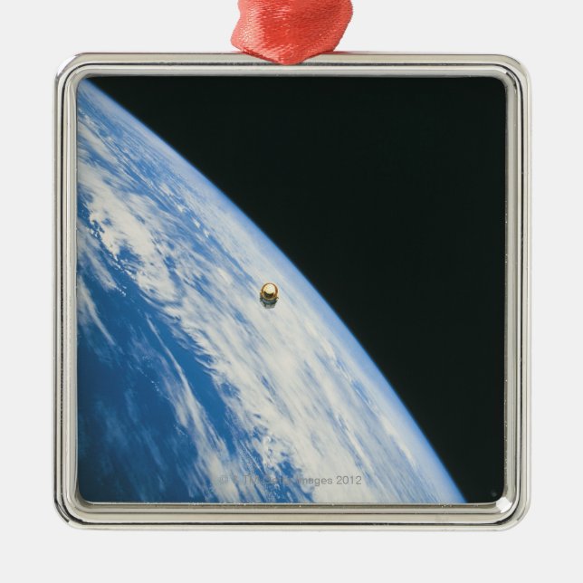 Satellite in Orbit Metal Tree Decoration (Front)