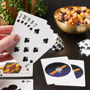 Satellite In Space Playing Cards
