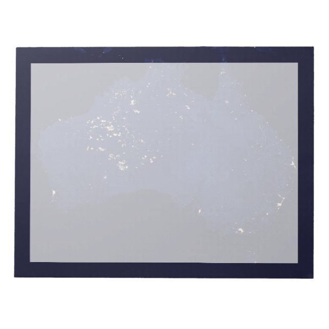 Satellite The Night Lights Of Australia. Notepad (Front)