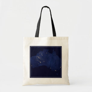 Satellite The Night Lights Of Australia. Tote Bag